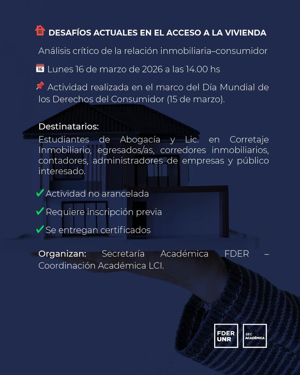 Jornada DESAFIOS ACTUALES EN EL ACCESO A LA VIVIENDA - 16/03/2026